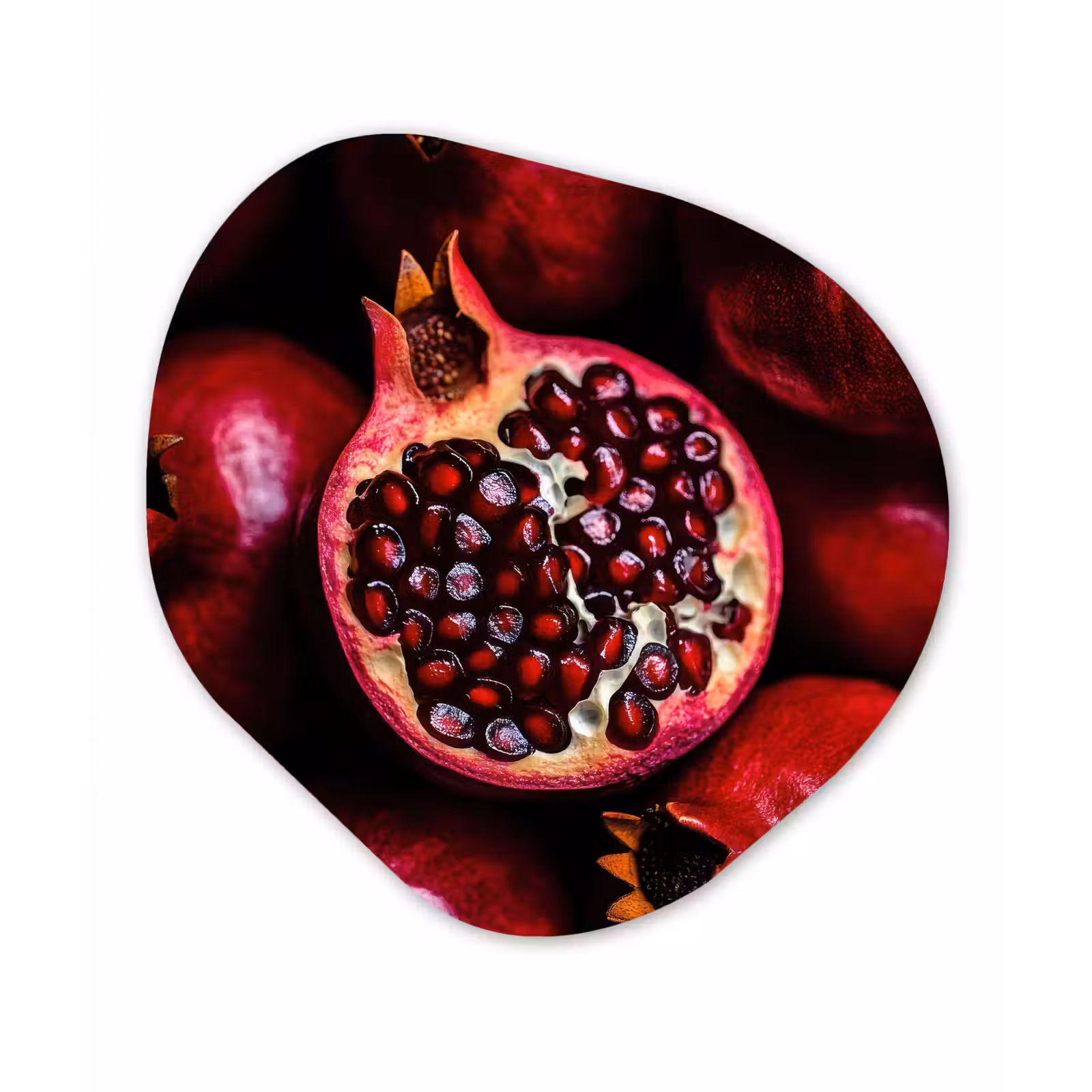 Organisch schilderij - Forex - Granaatappel - Rood - Fruit — 1