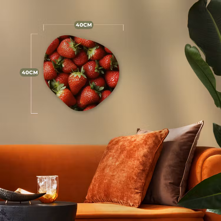 Organisch schilderij - Forex - Aardbei - Fruit - Rood — 4