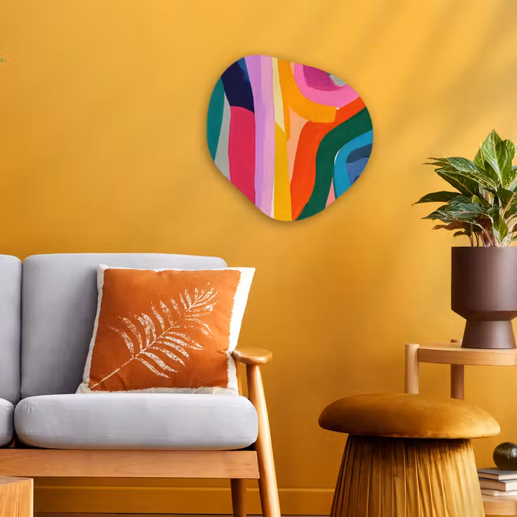 Organisch schilderij - Forex - Abstract - Kleurrijk - Golven - Lijnen — 3