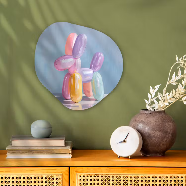 Organisch schilderij - Forex - Dier - Ballon - Pasteltinten - Glanzend — 2