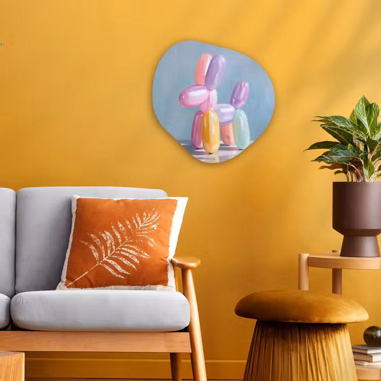 Organisch schilderij - Forex - Dier - Ballon - Pasteltinten - Glanzend — 3