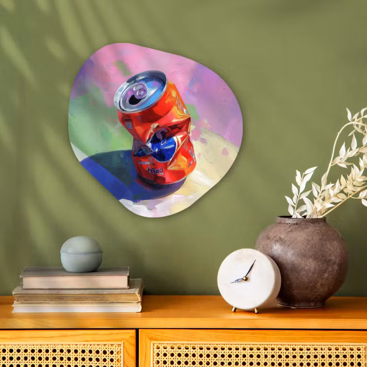 Organisch schilderij - Forex - Frisdrank - Blik - Paars — 2