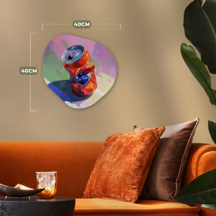 Organisch schilderij - Forex - Frisdrank - Blik - Paars — 4