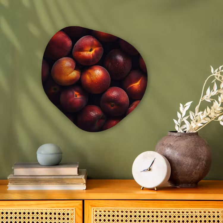 Organisch schilderij - Forex - Fruit - Close up - Nectarines — 2