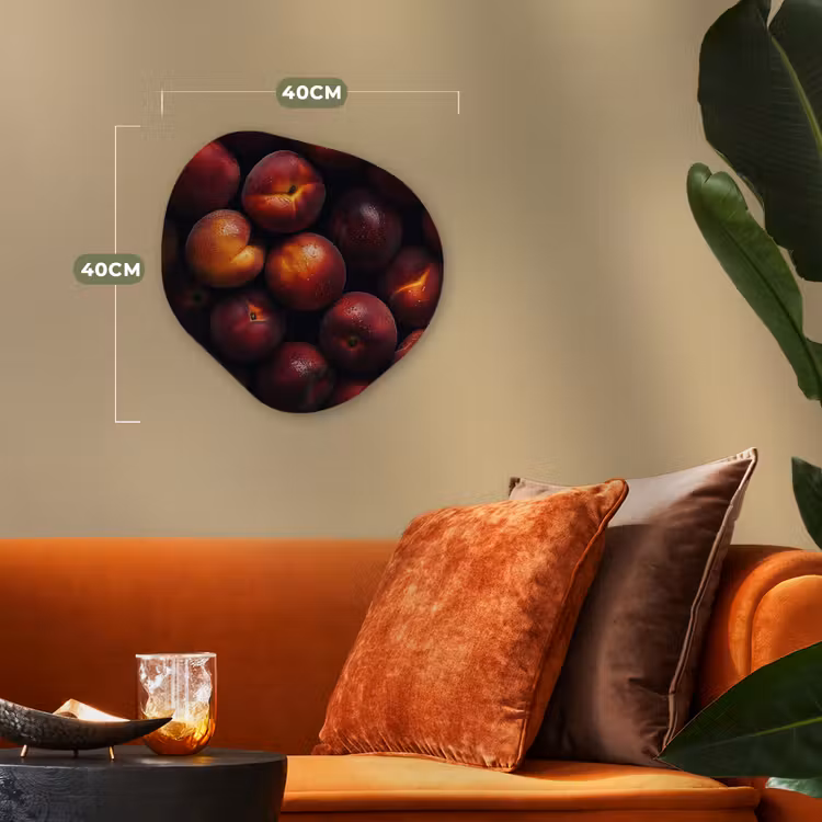 Organisch schilderij - Forex - Fruit - Close up - Nectarines — 4