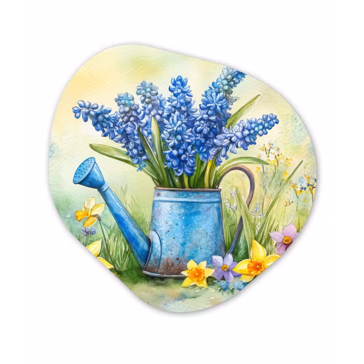 Organisch schilderij - Forex - Gieter - Lavendel - Bloesems — 1