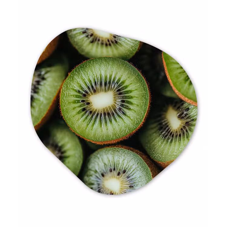 Organisch schilderij - Forex - Kiwi - Fruit - Groen — 1