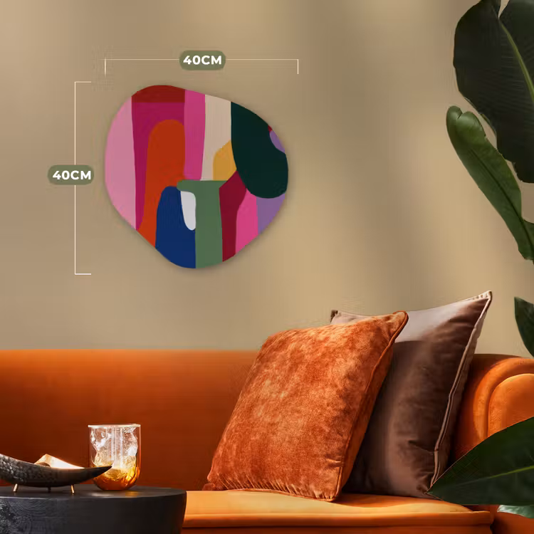 Organisch schilderij - Forex - Kleurvakken - Recht - Rond - Abstract — 4