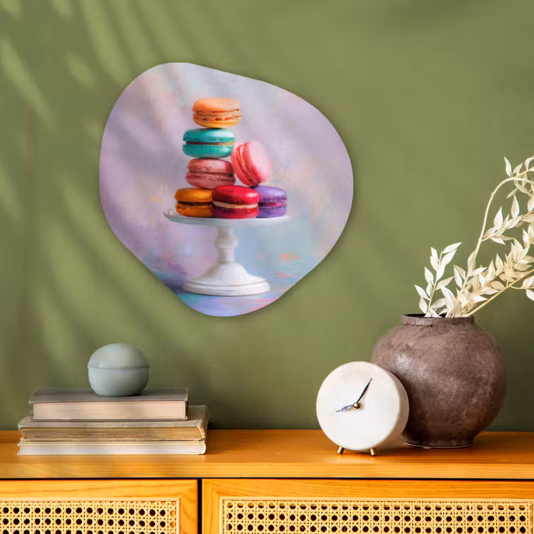 Organisch schilderij - Forex - Macarons - Schaal - Pastel - Kleurrijk — 2