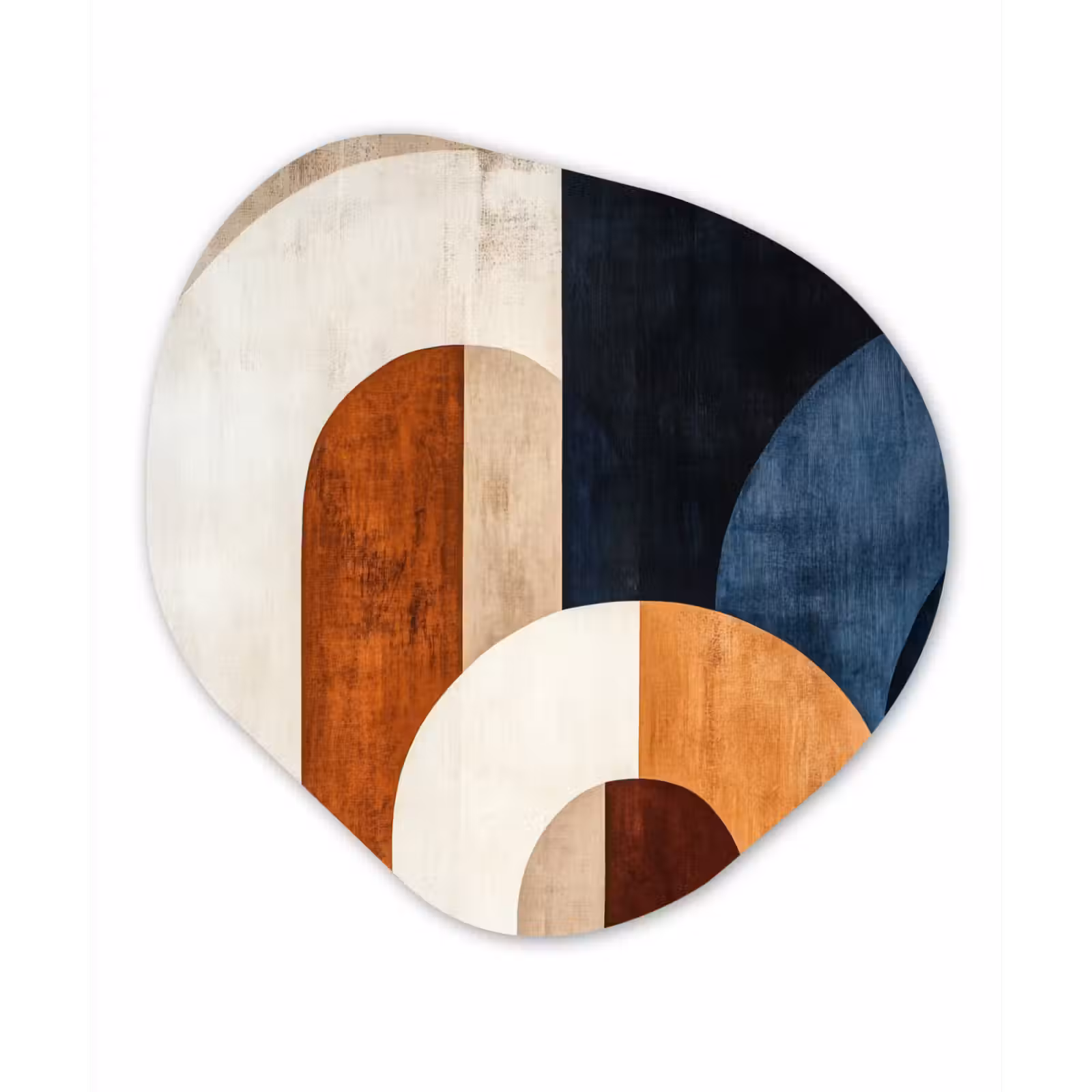 Organisch schilderij - Forex - Abstract - Vormen - Donkerblauw — 1