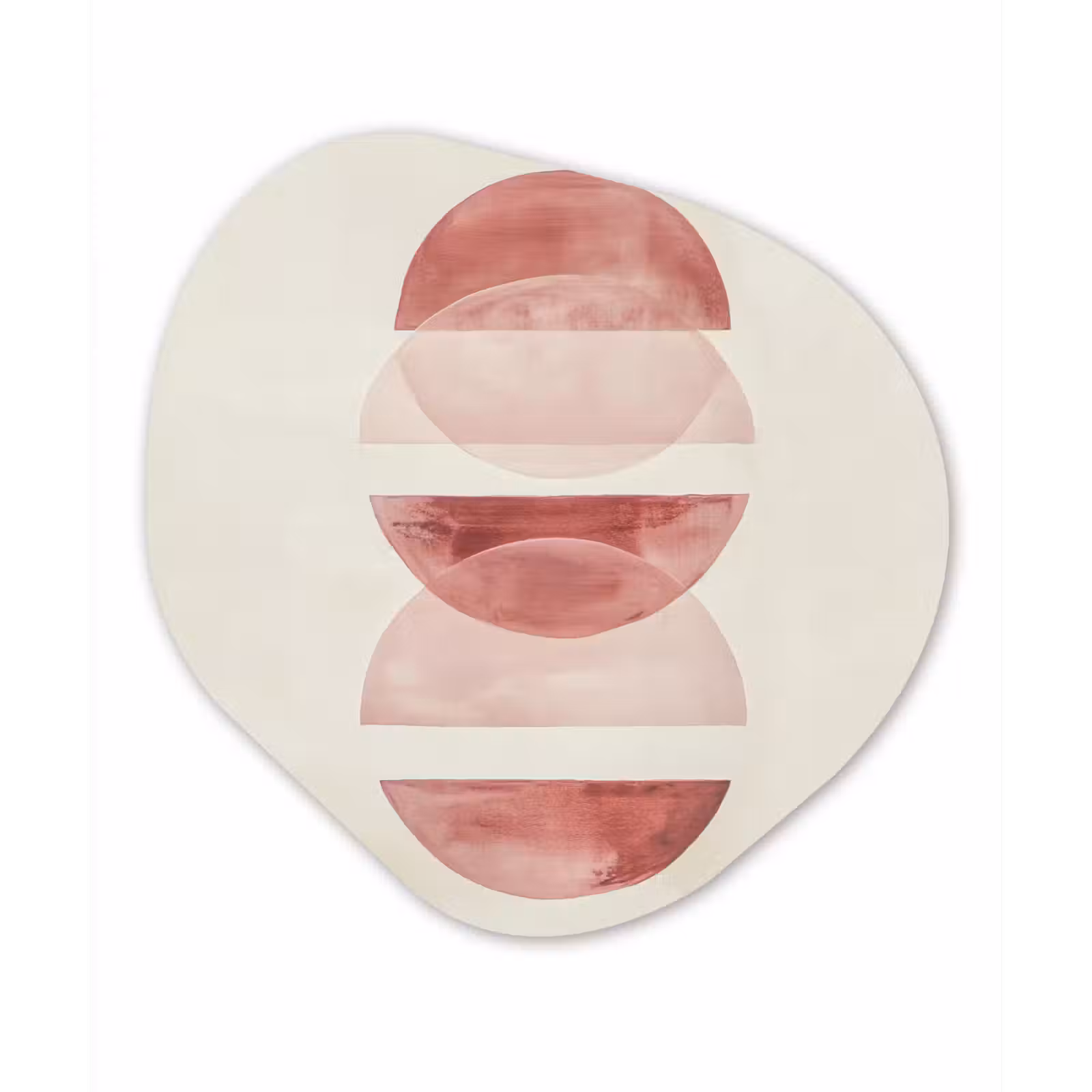 Organisch schilderij - Forex - Minimalistisch - Cirkels - Roze — 1