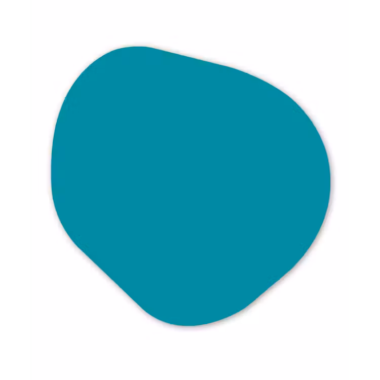 Organisch schilderij - Forex - Blauw - Effen kleur — 1