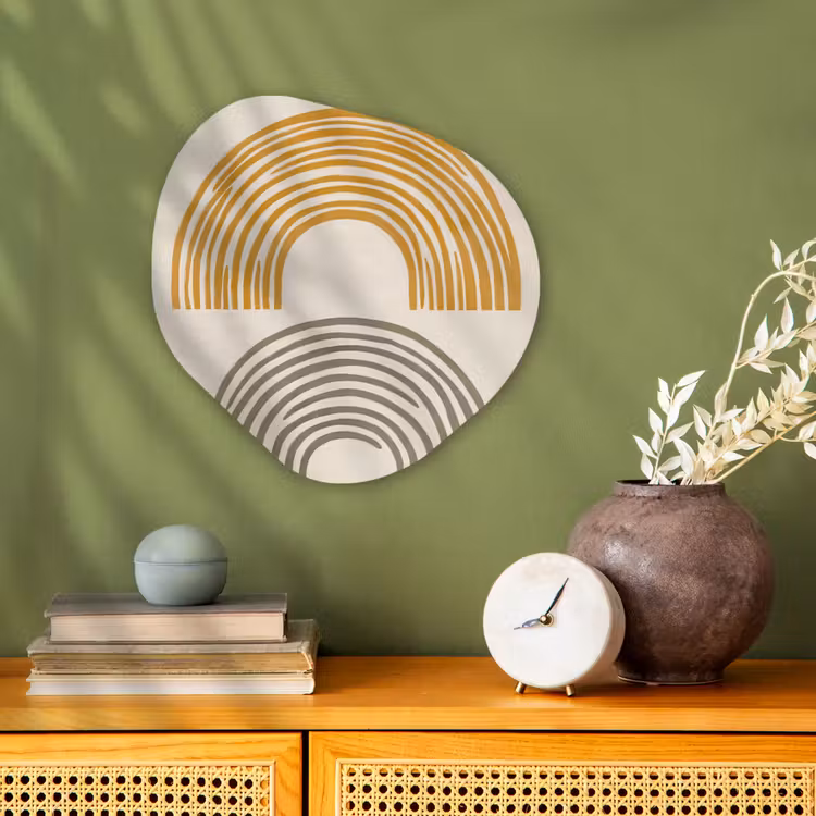 Organisch schilderij - Forex - Bogen - Lijnen - Oranje - Minimalistisch — 2