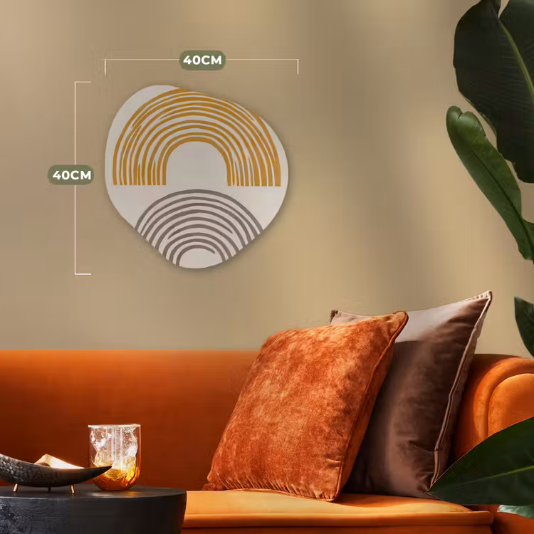 Organisch schilderij - Forex - Bogen - Lijnen - Oranje - Minimalistisch — 4