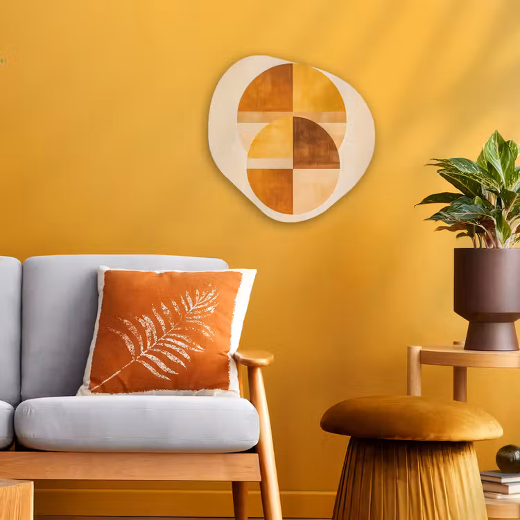 Organisch schilderij - Forex - Cirkels - Geel - Minimalistisch — 3