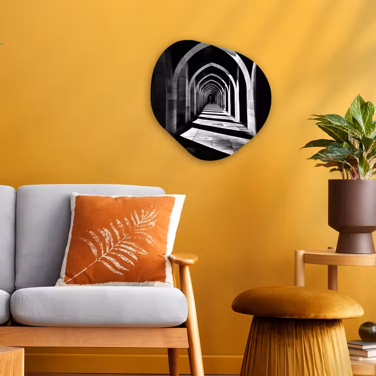 Organisch schilderij - Forex - Gang - Bogen - Schaduw - Diepte — 3