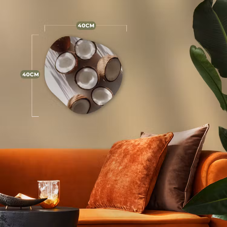 Organisch schilderij - Forex - Kokosnoten - Bruin - Shaduw — 4