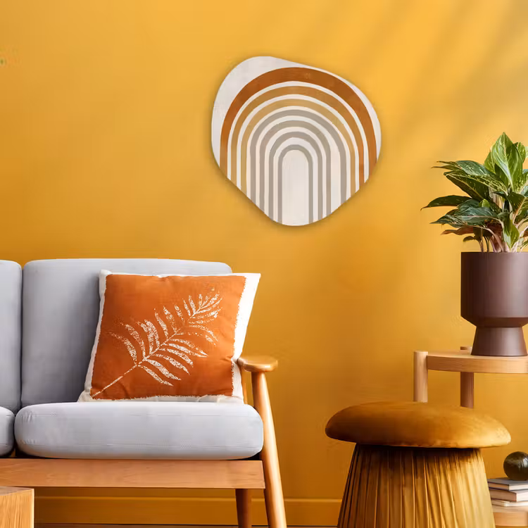 Organisch schilderij - Forex - Minimalistisch - Boog - Lijnen - Beige — 3
