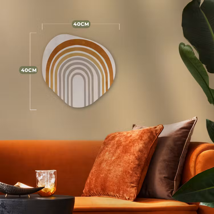 Organisch schilderij - Forex - Minimalistisch - Boog - Lijnen - Beige — 4