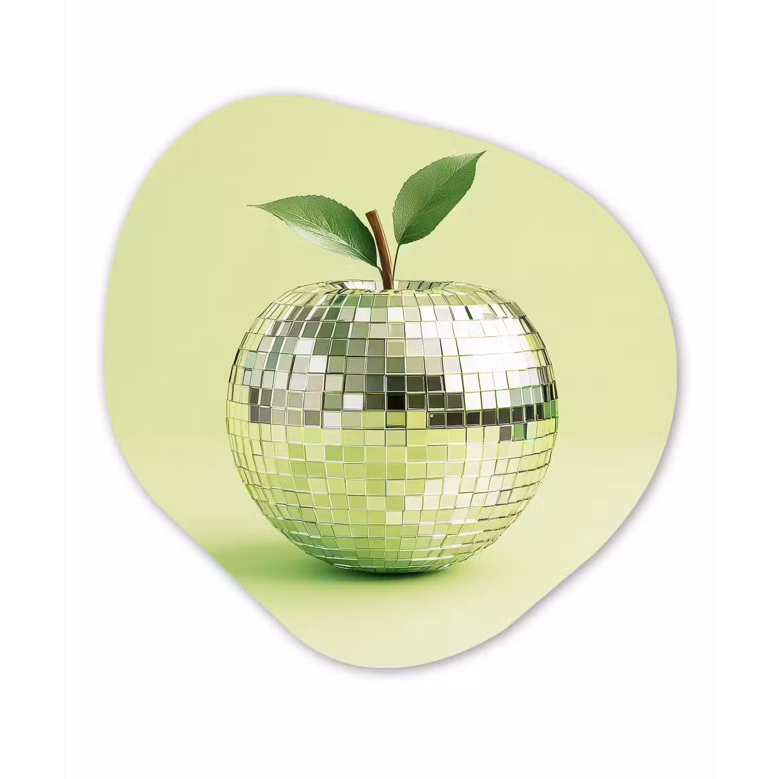 Organisch schilderij - Forex - Groen - Disco - Decoratie - Appel — 1