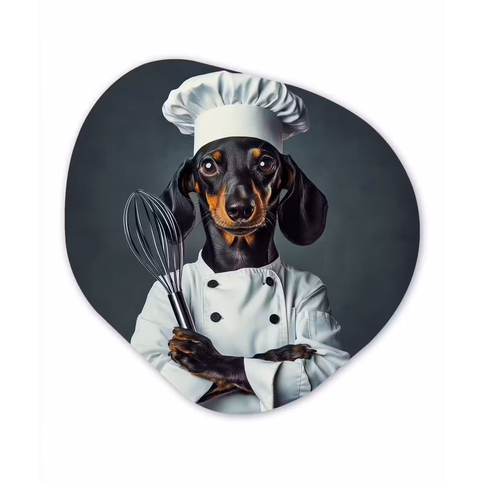 Organisch schilderij - Forex - Hond - Garde - Kok — 1