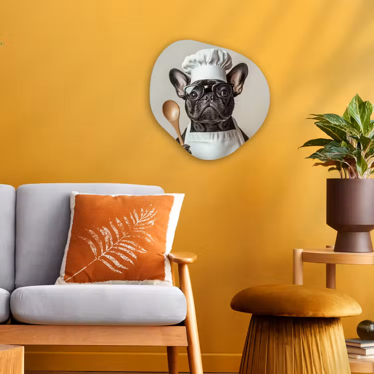 Organisch schilderij - Forex - Bril - Hond - Kok — 3