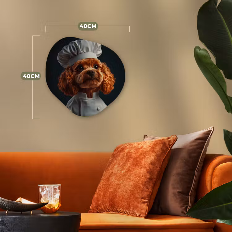 Organisch schilderij - Forex - Bruin - Kok - Hondje — 4