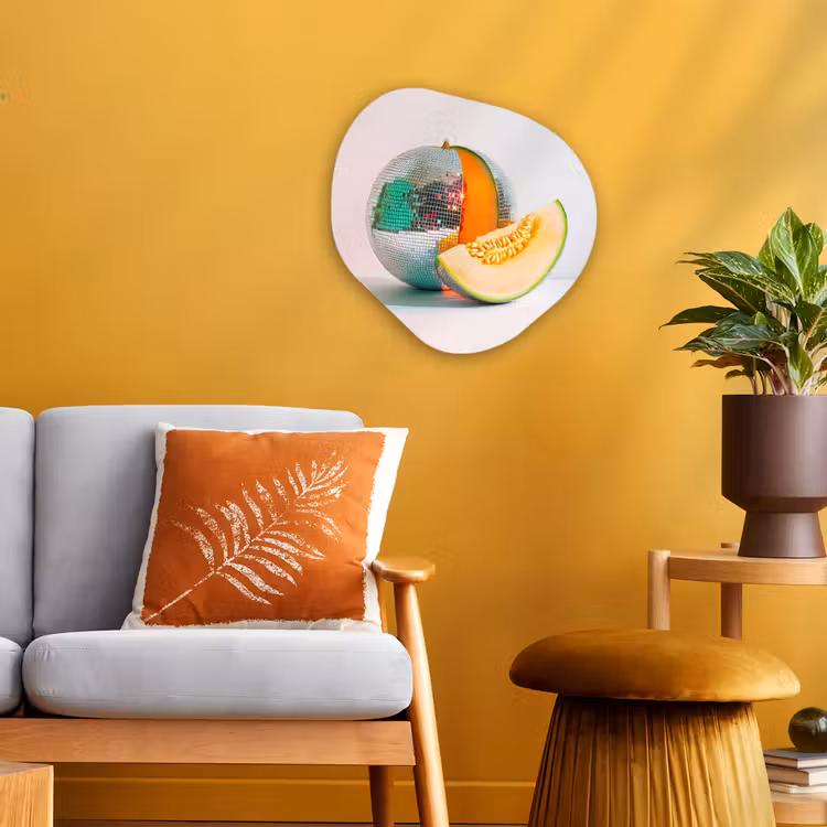 Organisch schilderij - Forex - Disco - Discobal - Meloen - Pastel — 3