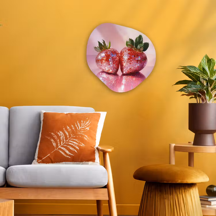 Organisch schilderij - Forex - Disco - Fruit - Glitter - Strawberry — 3