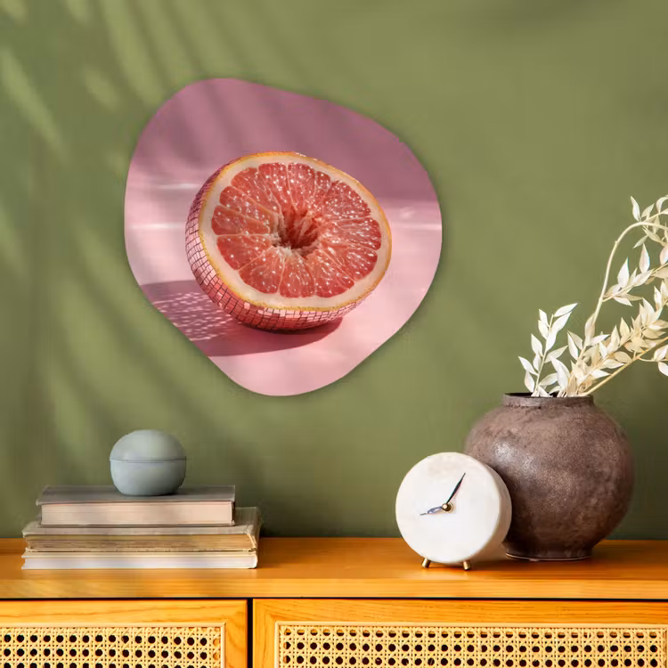 Organisch schilderij - Forex - Grapefruit - Roze - Disco - Shiny — 2