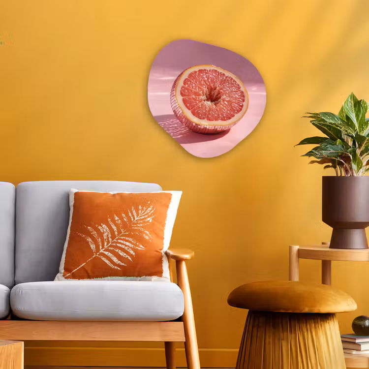 Organisch schilderij - Forex - Grapefruit - Roze - Disco - Shiny — 3