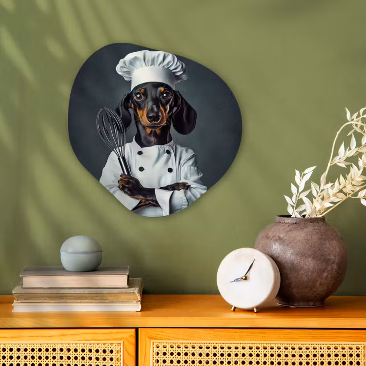 Organisch schilderij - Forex - Hond - Garde - Kok — 2
