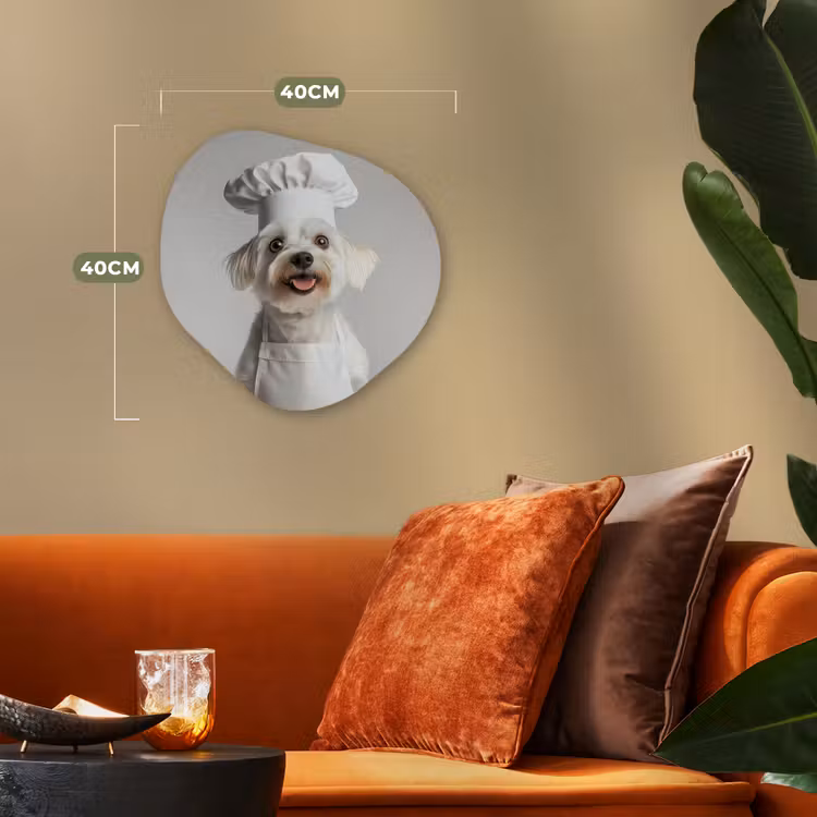 Organisch schilderij - Forex - Hond - Wit - Kok — 4