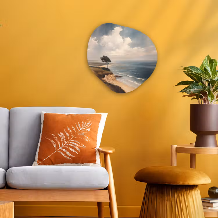 Organisch schilderij - Forex - Klif - Zee - Boom — 3