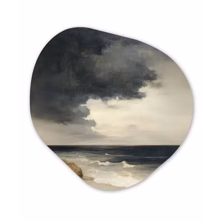 Organisch schilderij - Forex - Kust - Golven - Rots - Storm — 1