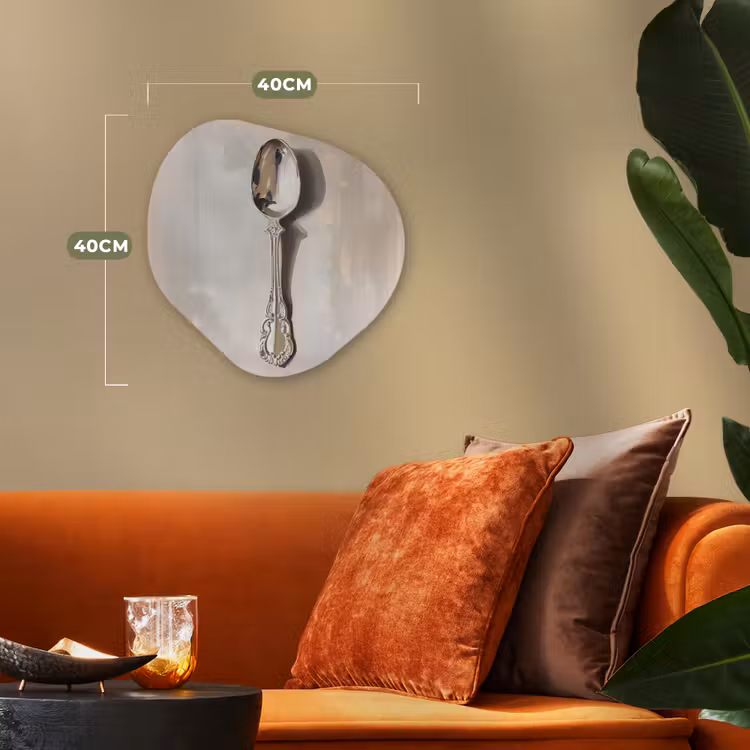 Organisch schilderij - Forex - Lepel - Verf - Zilver — 4
