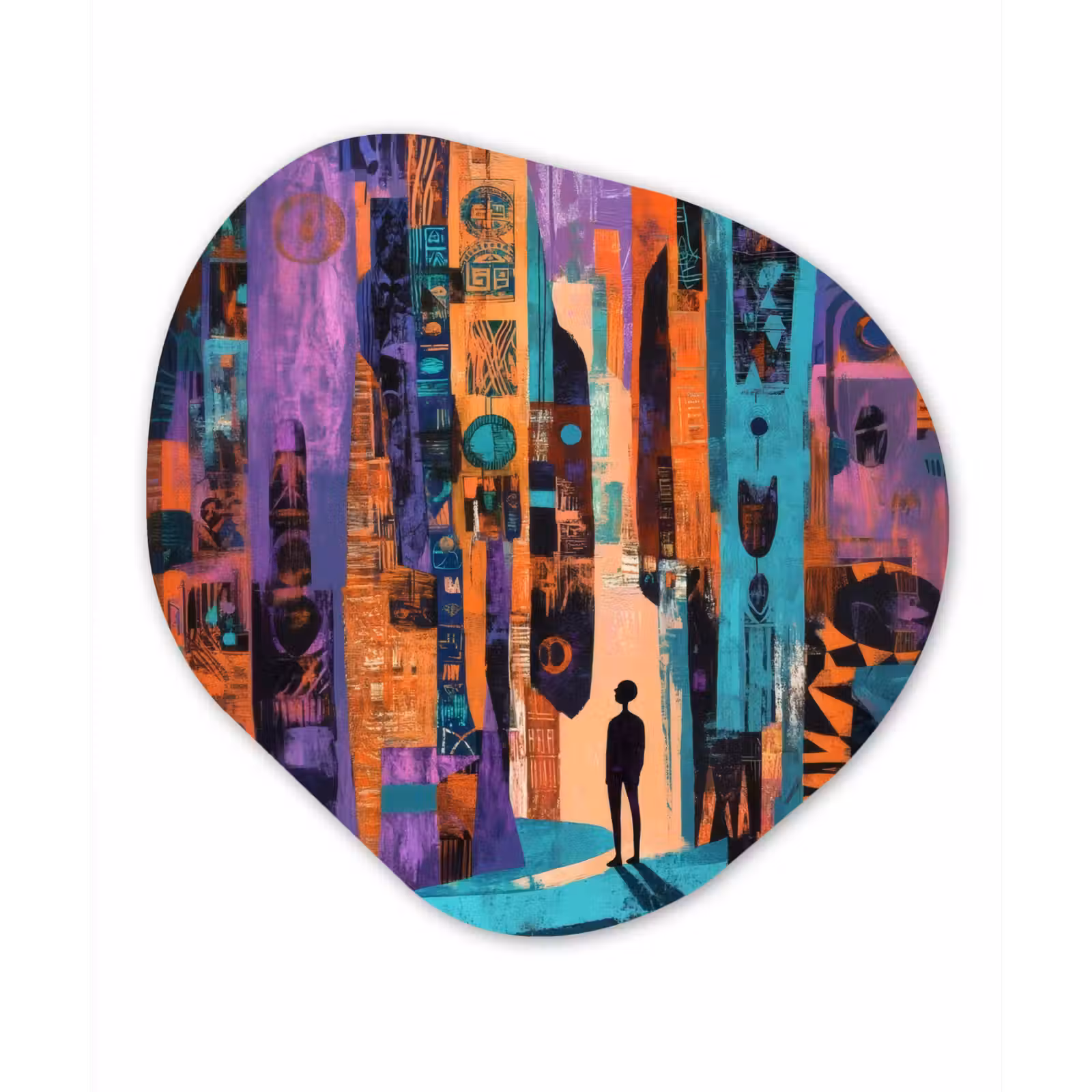 Organisch schilderij - Forex - Abstract - Figuren - Kleurrijk — 1