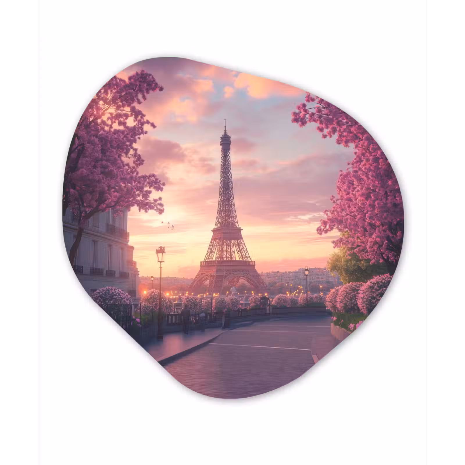 Organisch schilderij - Forex - Eiffeltoren - Parijs - Roze — 1