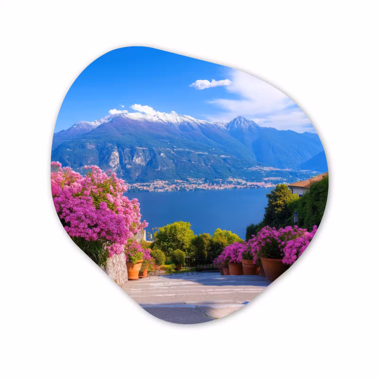 Organisch schilderij - Forex - Lake Como - Italië - Landschap — 1