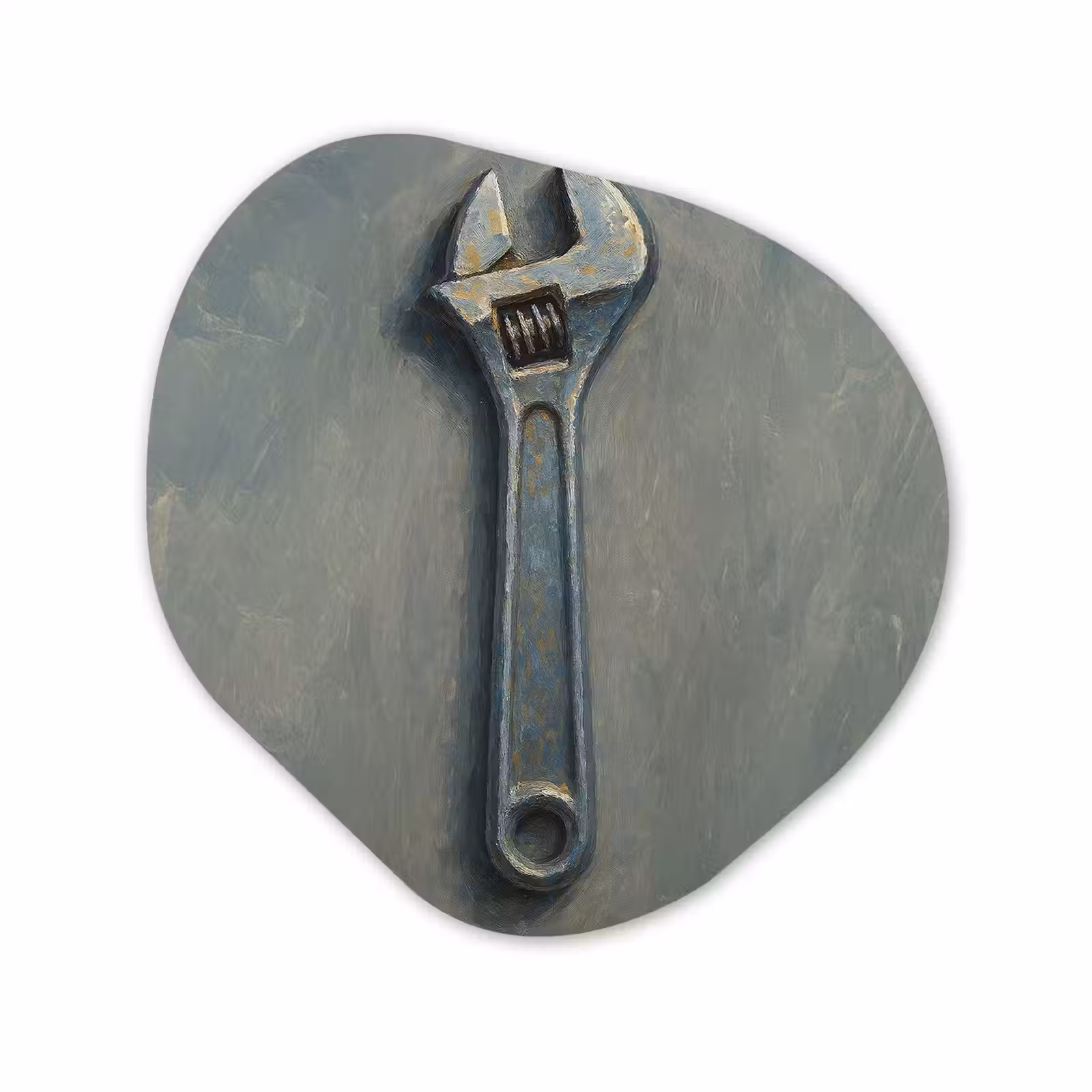 Organisch schilderij - Forex - Moersleutel - Gereedschap - Verf — 1
