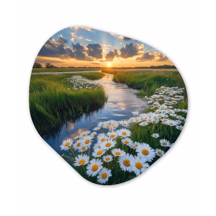 Organisch schilderij - Forex - Beekje - Landschap - Margriet — 1