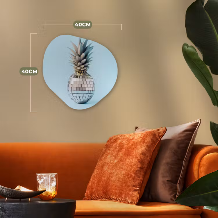 Organisch schilderij - Forex - Blauw - Ananas - Disco - Discobal — 4