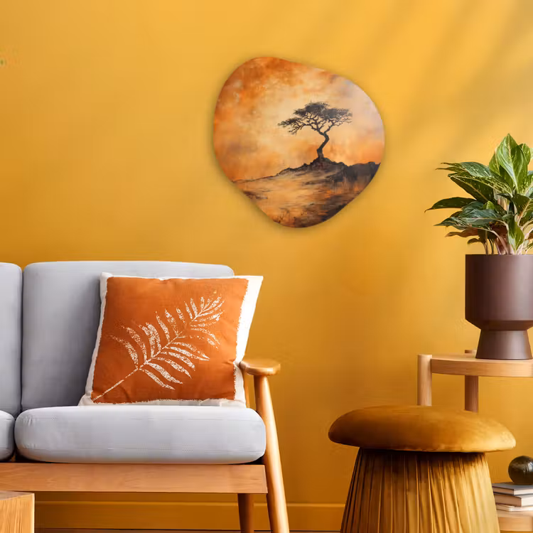Organisch schilderij - Forex - Boom - Landschap - Oranje — 3