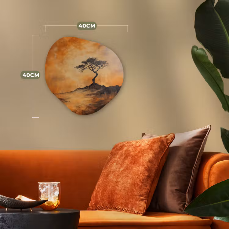 Organisch schilderij - Forex - Boom - Landschap - Oranje — 4