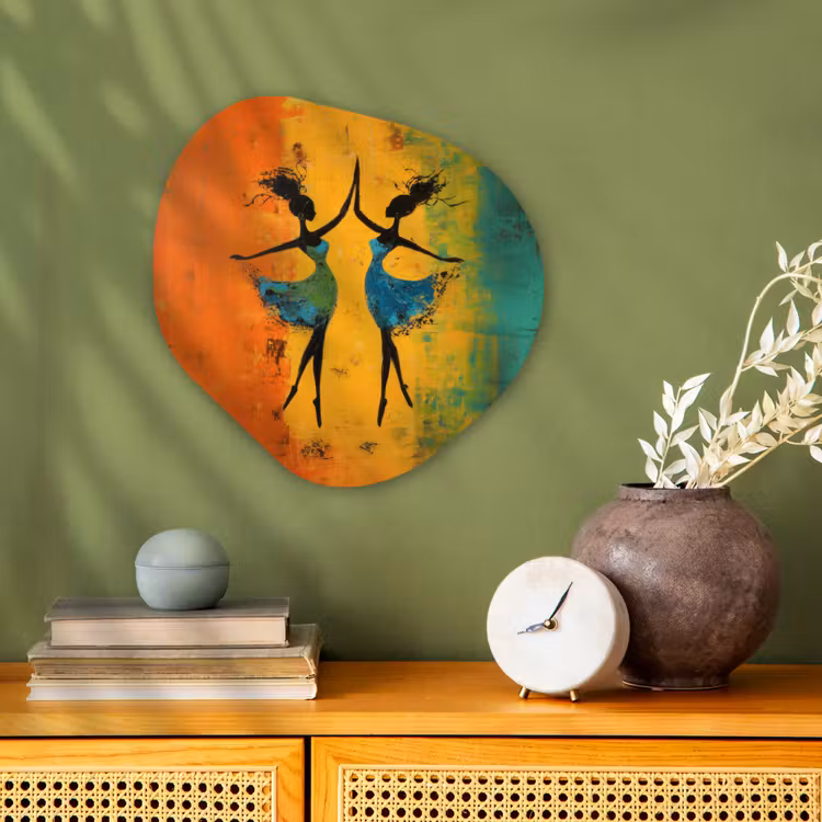 Organisch schilderij - Forex - Dansen - Vrouwen - Verfstructuur — 2