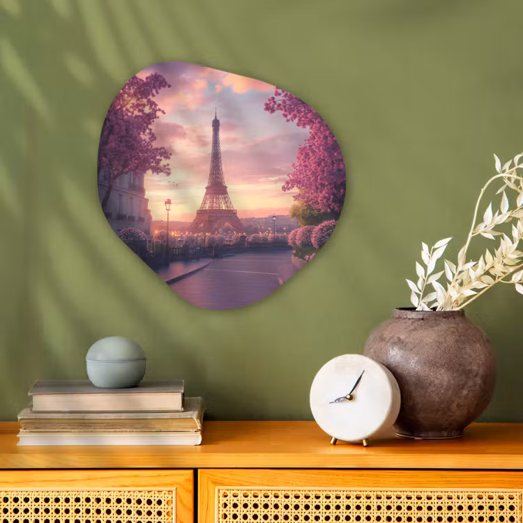 Organisch schilderij - Forex - Eiffeltoren - Parijs - Roze — 2