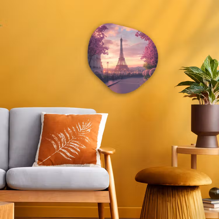 Organisch schilderij - Forex - Eiffeltoren - Parijs - Roze — 3