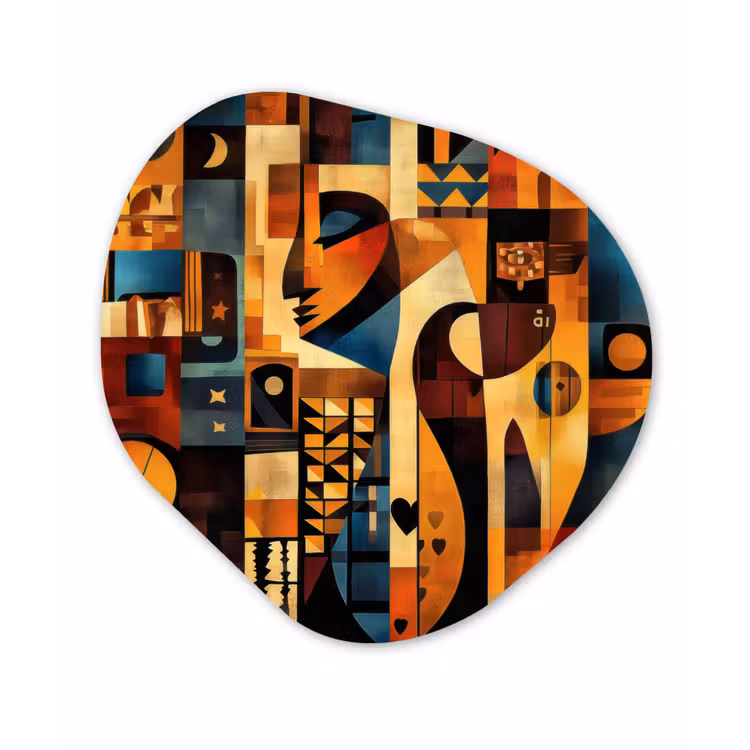 Organisch schilderij - Forex - Figuren - Abstract - Symbolen — 1
