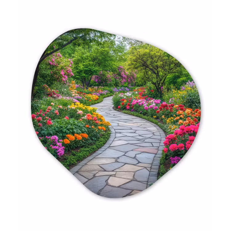 Organisch schilderij - Forex - Park - Bloemen - Tuin — 1