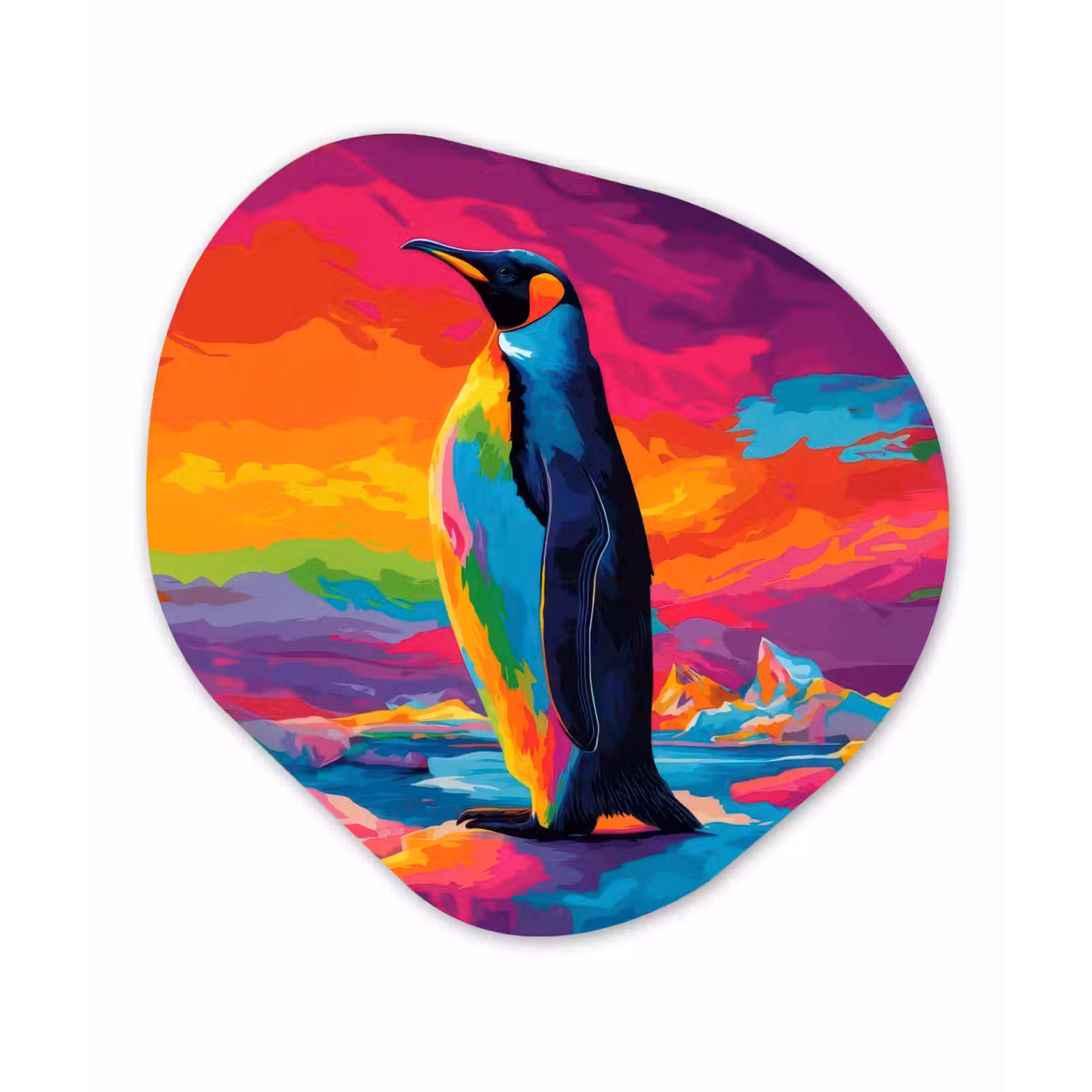 Organisch schilderij - Forex - Ijsschots - Pinguïn - Abstract - Lucht — 1